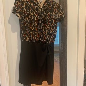 Classy cocktail dress with animal print